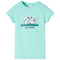 Kindershirt met hondenprint 116 lichtmintkleurig