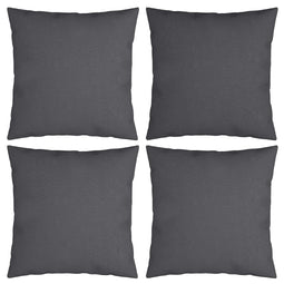 Sierkussens 4 st 60x60 cm stof antraciet