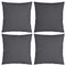 Sierkussens 4 st 60x60 cm stof antraciet
