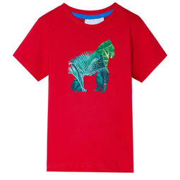 Kindershirt 116 rood