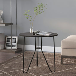 Salontafel 48 cm MDF en ijzer zwart