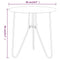 Salontafel 48 cm MDF en ijzer zwart