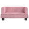 Kinderbank 60x40x30 cm fluweel roze