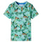 Kindershirt 140 gemleerd lichtgroen