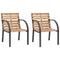 Tuinstoelen 2 st massief vurenhout