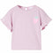 Kindershirt met mouwen met ruches 140 lila