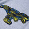 Kindershirt met lange mouwen dinosaurusontwerp 140 gemleerd grijs