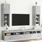 Tv-meubels met LED-verlichting 2 st 30,5x30x102 cm betongrijs