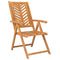Tuinstoelen 2 st verstelbaar massief acaciahout