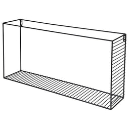 Duraline Wandopbergrek met ronde lijnen 60x30x12,5cm Zwart
