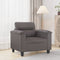 Fauteuil 60 cm kunstleer grijs