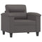 Fauteuil 60 cm kunstleer grijs