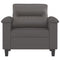 Fauteuil 60 cm kunstleer grijs
