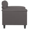 Fauteuil 60 cm kunstleer grijs