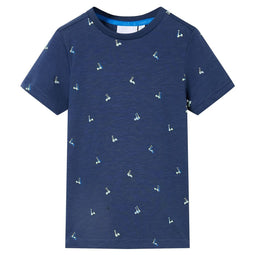 Kindershirt 92 donkerblauw