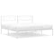 Bedframe met hoofdbord metaal wit 200x200 cm