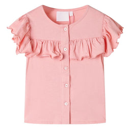 Kindershirt 128 middelroze