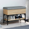 Schoenenbank 62x32x45 cm bewerkt hout sonoma eikenkleurig