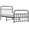 Bedframe met hoofd- en voeteneinde metaal zwart 100x190 cm