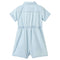 Kinderonesie met korte mouwen 140 zachtblauw