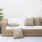 Sierkussens 4 st 50x50 cm stof taupe