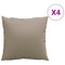 Sierkussens 4 st 50x50 cm stof taupe