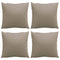 Sierkussens 4 st 50x50 cm stof taupe