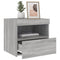 Nachtkastje met LED-verlichting 50x40x45 cm grijs sonoma eiken