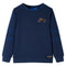 Kindertrui 116 gemleerd marineblauw