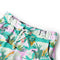 Kindershorts met trekkoord dieren en plantenprint 128 lichtmintkleurig
