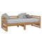 Slaapbank uitschuifbaar grenenhout honingbruin 2x(90x200) cm
