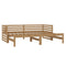 Slaapbank uitschuifbaar grenenhout honingbruin 2x(90x200) cm