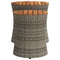 Tuinbijzettafels 2 st met houten blad poly rattan grijs
