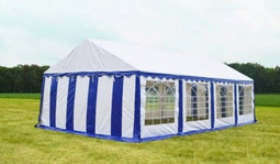 Classic Plus Partytent PVC 6x8x2 mtr in Wit-Blauw