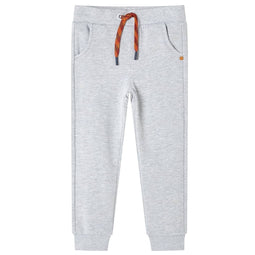 Kinderjoggingbroek 140 gemleerd grijs