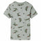 Kindershirt 140 gemleerd lichtkaki