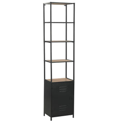 Boekenkast 40,5x32,5x180 cm massief vurenhout en staal