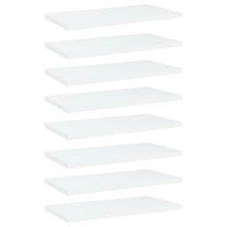 Wandschappen 8 st 40x20x1,5 cm spaanplaat wit