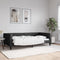 Slaapbank 100x200 cm stof zwart