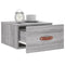 Nachtkastjes 2 st wandgemonteerd 35x35x20 cm grijs sonoma eiken