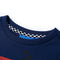 Kindershirt met lange mouwen hond in racewagenprint 104 marineblauw