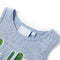 Kindertopje 116 gemleerd blauw