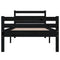 Bedframe massief hout zwart 75x190 cm 2FT6 Small Single