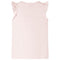 Kindershirt met ruches aan de mouwen glitterprint 140 zachtroze