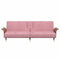 Slaapbank met bekerhouders fluweel roze