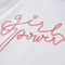 Kindershirt met ruches aan de mouwen glitterprint 104 ecru
