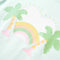 Kindershirt regenboog en palmbomen 116 lichtmintkleurig
