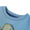 Kindertrui met gorillaprint 140 middelblauw