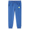 Kinderjoggingbroek 140 gemleerd blauw