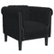 Fauteuil fluweel zwart